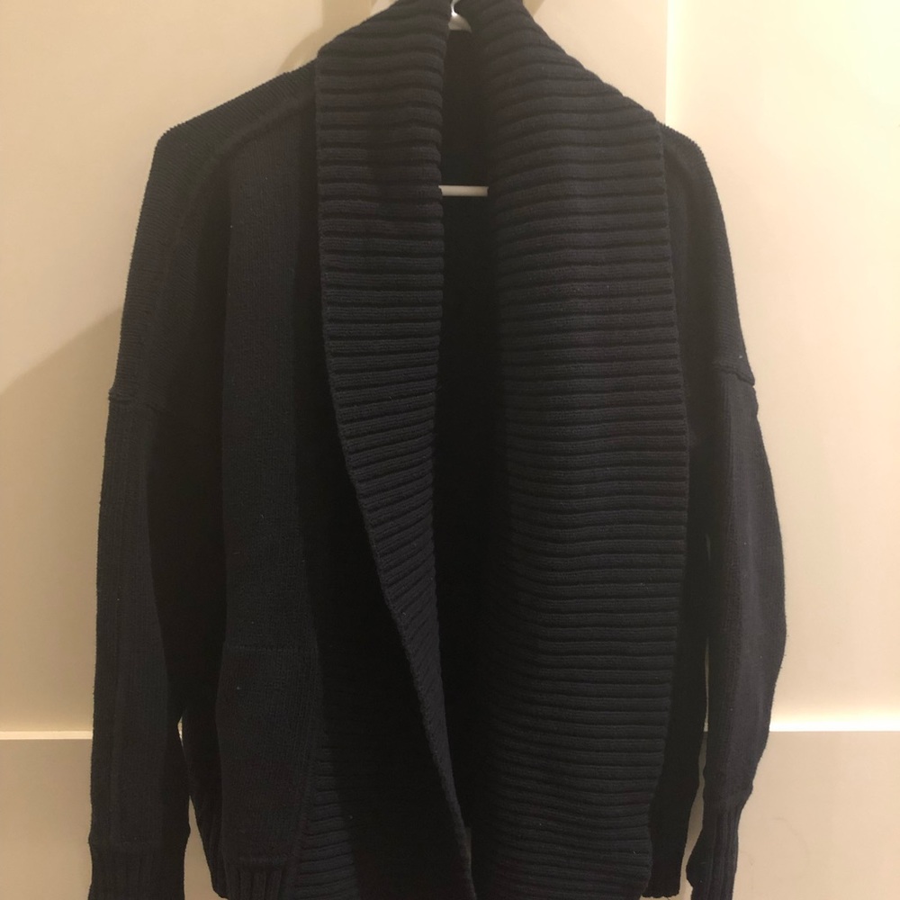 J. Crew Ribbed Open Front Chunky Heavy Cardigan Sweater